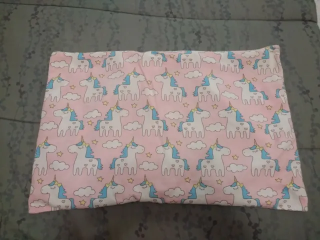 IBraFashion Toddler Girl's Unicorn Pink 100% Cotton Pillowcase 12x18 2