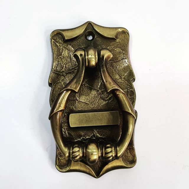 Vintage AMEROCK CARRIAGE HOUSE Outside Door Knocker Antique Bronze 2.75" x 5"