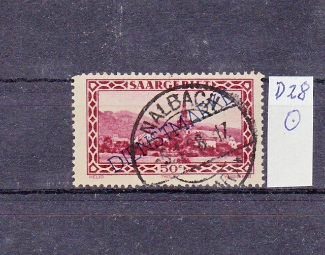 saargebiet bis 1934 Dienstmarken: Mi. Nr. 28 gestempelt