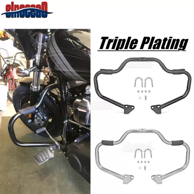 Mustache Engine Guard Highway Crash Bar For Harley Dyna FXD FXDF FXDB FXDL FXDWG