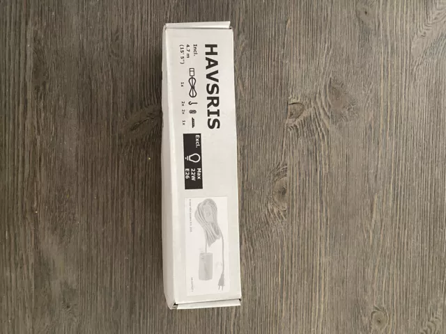 HAVSRIS Cord set with switch and LED bulb, black, 15'5 - IKEA