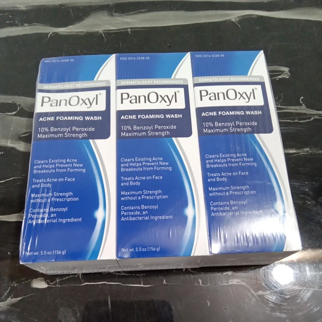 3 PANOXYL ACNE Foaming Wash Benzoyl Peroxide 10 Maximum Strength Exp