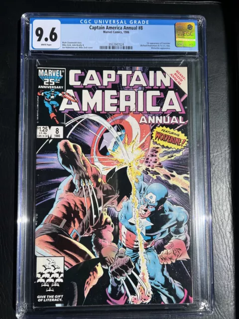 Captain America Annual #8 CGC 9.6 (1986)  Classic Zeck Wolverine Cover 🔥🔑