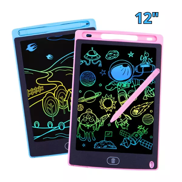 Tavola Disegno Grafica 12" Lavagna Elettrica Portatile LCD,  Bambini + Penna