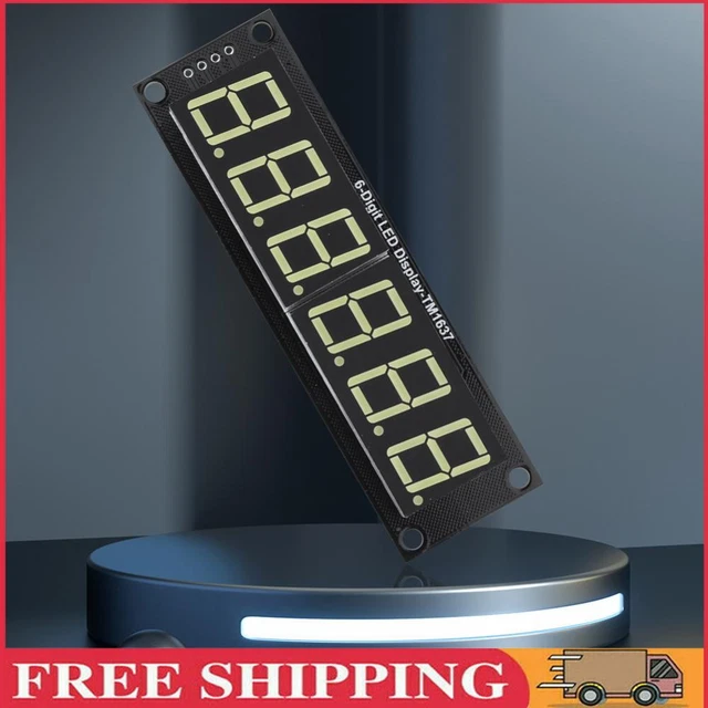 0.56in Digital LED Indicator Tube TM1637 Digital LED Module 6-Digit 7-segment 5V