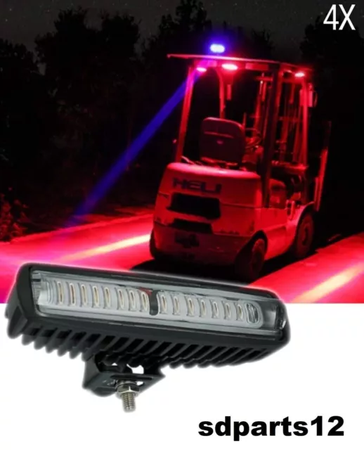 4x Lampe de Sécurité LED 30W Élévateur Camion Feu d'Avertissement 12-80V