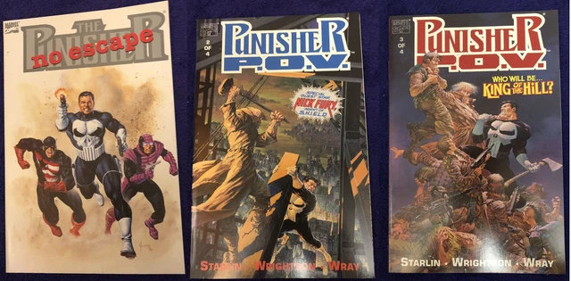 Punisher: No Escape, Punisher POW #2 & #3. Trade Paperbacks. New Comic Bags. 💀