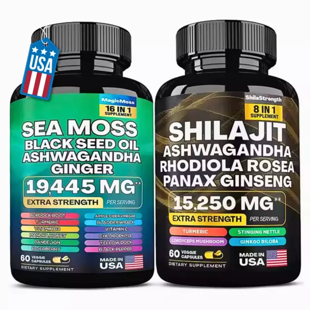 Dynamic Vitality Bundle - Sea Moss Multivitamin & Shilajit Power Combo