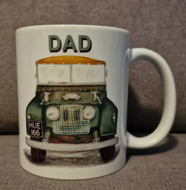 Classic Land Rover Series 1 Personalised Mug. HUE 166