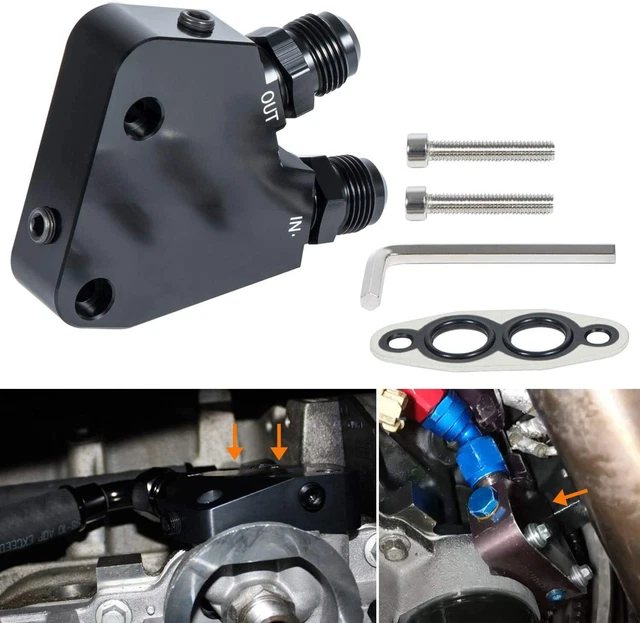 OIL COOLER ADAPTER Kit For Corvette C5 C6 C7 & GM LS1 LS2 LS3 LS6 LS7