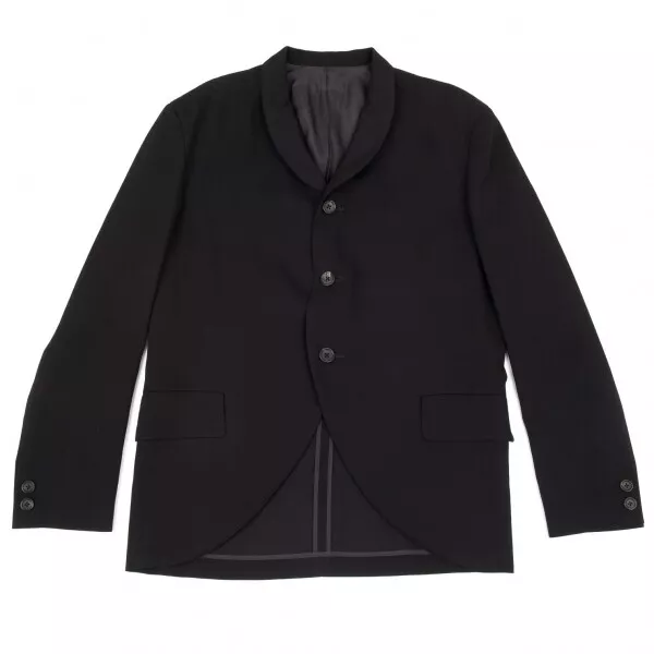 YOHJI YAMAMOTO POUR HOMME Wool Poly Shawl Collar Jacket Size M(K-93241 ...