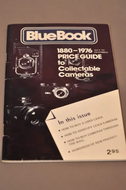 Guía de precios de libro azul para cámaras coleccionables, ¡original Myron Wolf! c1976