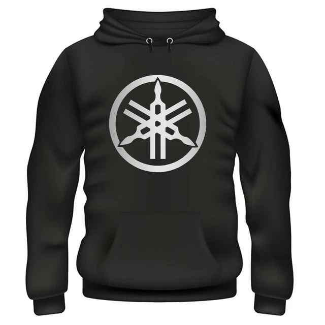 Felpa Replica Con Cappuccio Yamaha Big Logo Biker Moto Racing 2