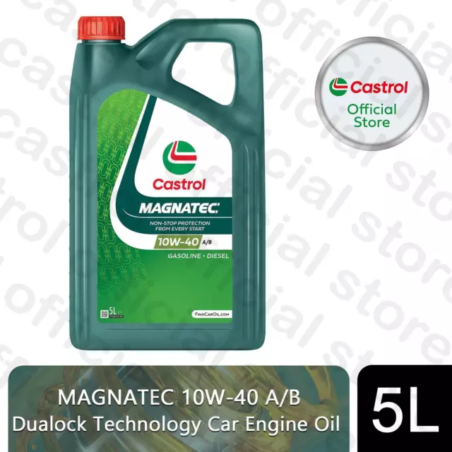 Castrol MAGNATEC 10W-40 A/B Engine Oil Non-Stop Protection from Every Start, 5L