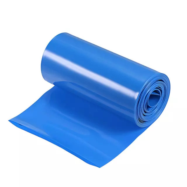 Battery Wrap, 103mm Flat 4m PVC Heat Shrink Tube Wraps Blue