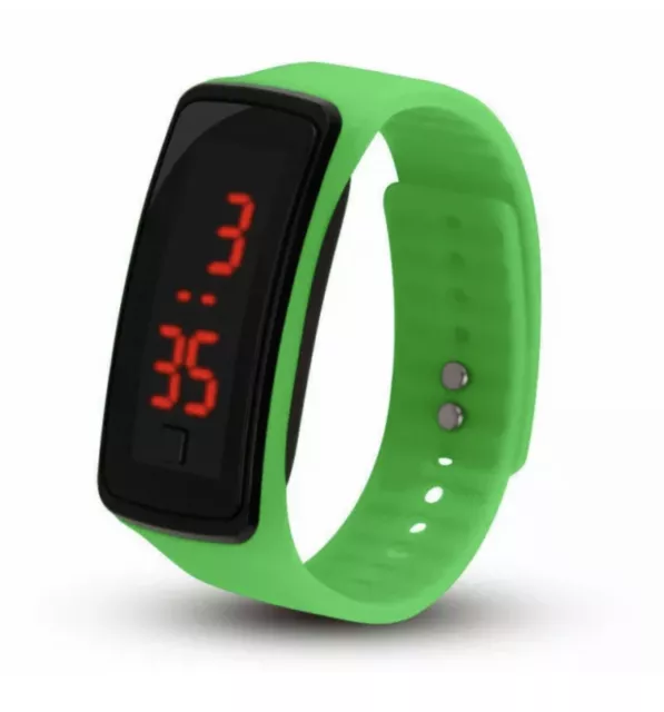 Digital Wrist Sport LED Watch Kids Boy's Girls Men Women Children Gifts Present