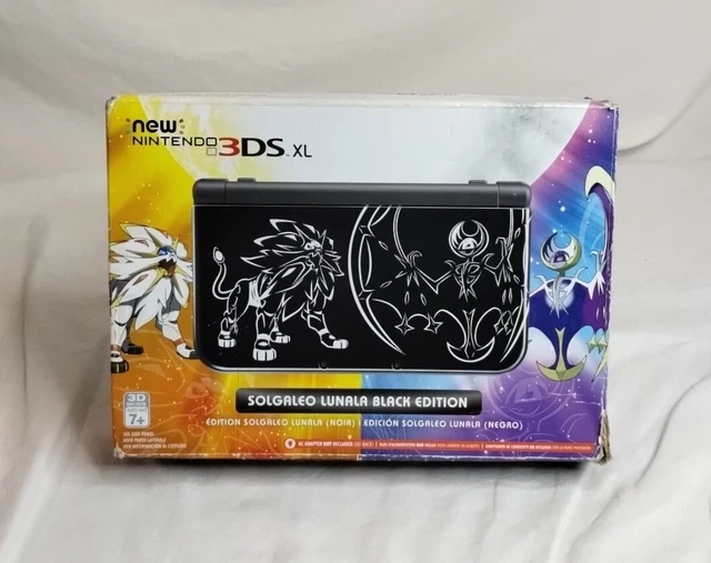BOX ONLY POKÉMON Solgaleo Lunala Black Edition New Nintendo 3DS XL Rare