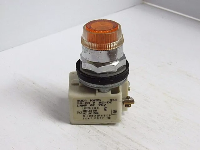 Square D Orange Push Button Pilot Light Switch 9001-Km35 9001Km35 Ser G 24-28V