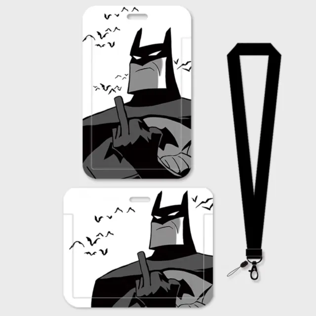 Comic Batman Rectangular ID Holder with 18 inch Lanyard