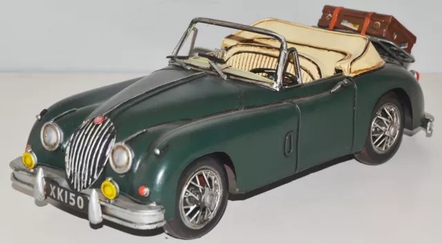 Blechauto Nostalgie Modellauto Oldtimer Marke Jaguar XK 150  Sportwagen L 31 cm