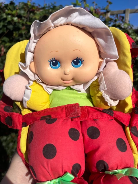 VINTAGE PLAYSKOOL LIL Lady Ladybird Pram Soft Plush Baby Doll