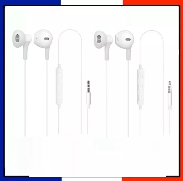 Écouteurs Intra-Auriculaires avec Micro pour iPhone iPod iPad MP3 Huawei Samsung