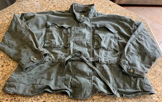 GAP Women's Fashion Utility  Olive Army Green Cargo Jacket Size L military