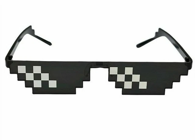 Glasses 8 Bit MLG Pixelated Sunglasses Men Women Brand Thug Life Party Mosaic