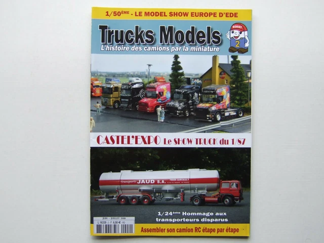 Camion truck Scania rouge en miniature auto horloge