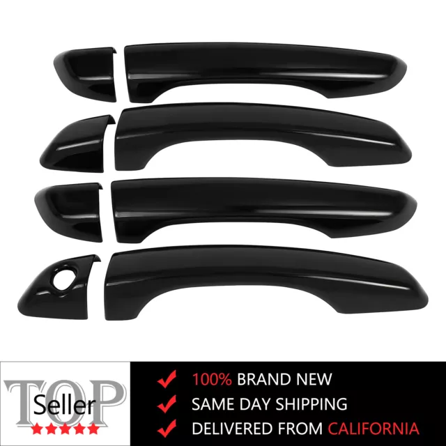 For 2017-20 Hyundai Elantra Front Rear Left Right Door Handle Cover Glossy Black