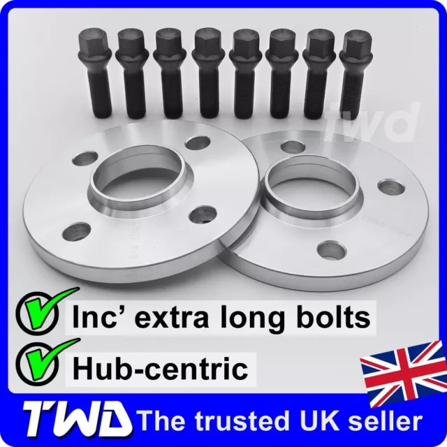 12Mm Alloy Wheel Spacers + Black Bolts For Mini R50 R52 R53 (4X100 Pcd 56.1Mm)