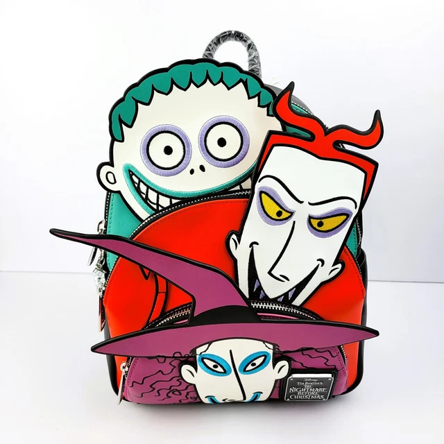 LOUNGEFLY DISNEY NIGHTMARE Before Christmas Lock Shock and Barrel Mini