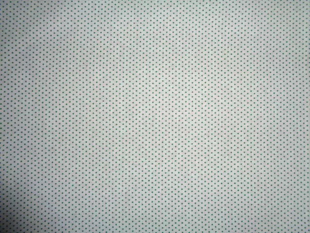 Cotton White fitted crib sheet  with tiny kelly  green polka dots/