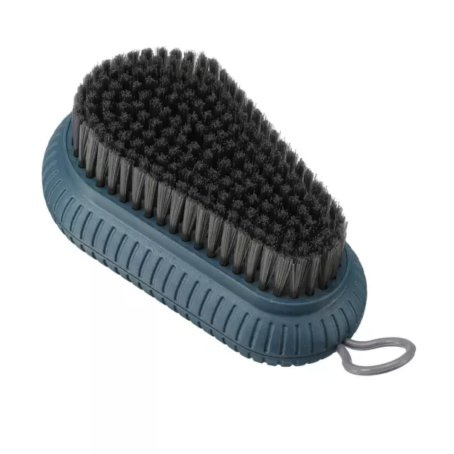 Cleaning Brush PP Bristles ABS Back Hanging with Hole Shoes Scrubber, Blue