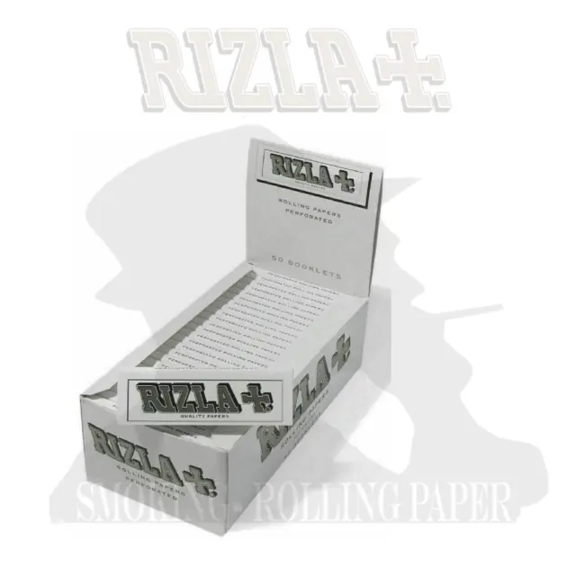 1 Box Rizla Cartine White Corte Bianche Cartine Regular di 50 Libretti