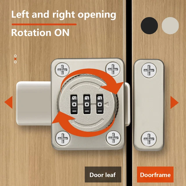 Mechanical Password Lock Revolving Door Lock Digital Code Lock Keyless swCQo