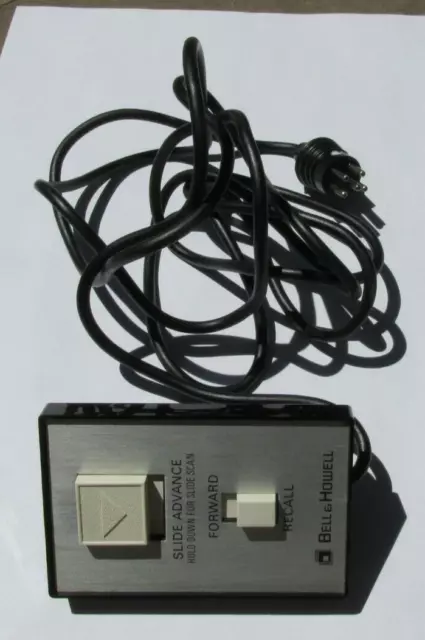 Proyector de cubo deslizante vintage Bell & Howell modelo 977Q controlador de deslizamiento