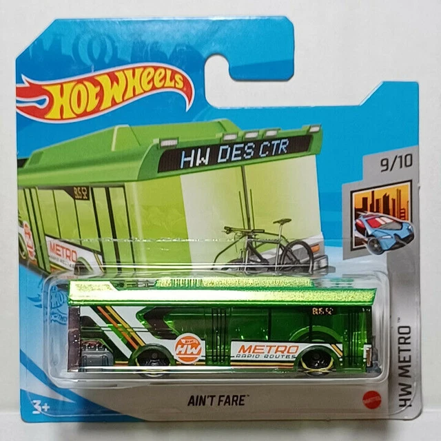 AINT FARE METRO Bus Hot Wheels On Short Card Rare Vintage 6.00 PicClick
