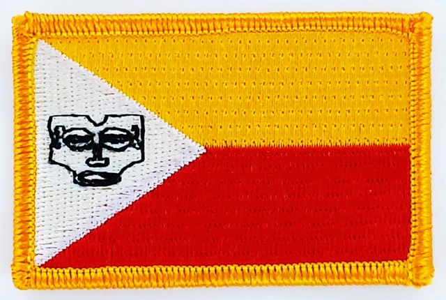 Patch Brodé Drapeau Polynésie Française - Écusson à Coudre 7x4,5 Cm En Polyester Pour Veste, Sac à Dos