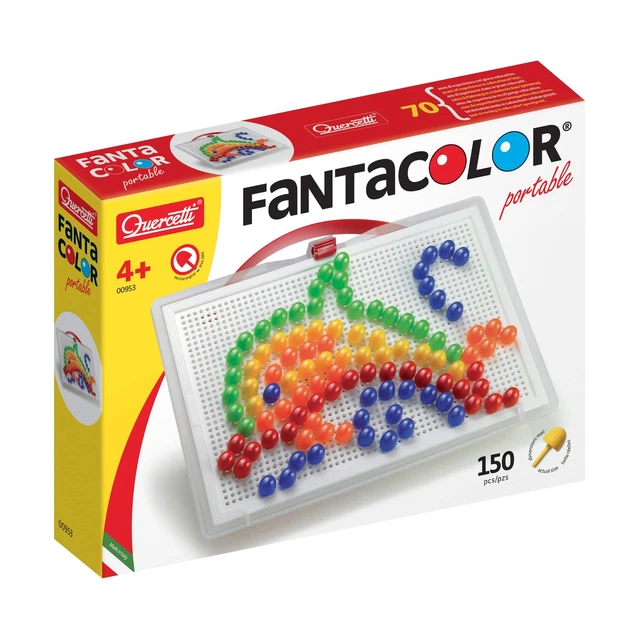 Quercetti - 0954 FC Portable Large square Loisirs Créatifs - Jeu De Mosaïques