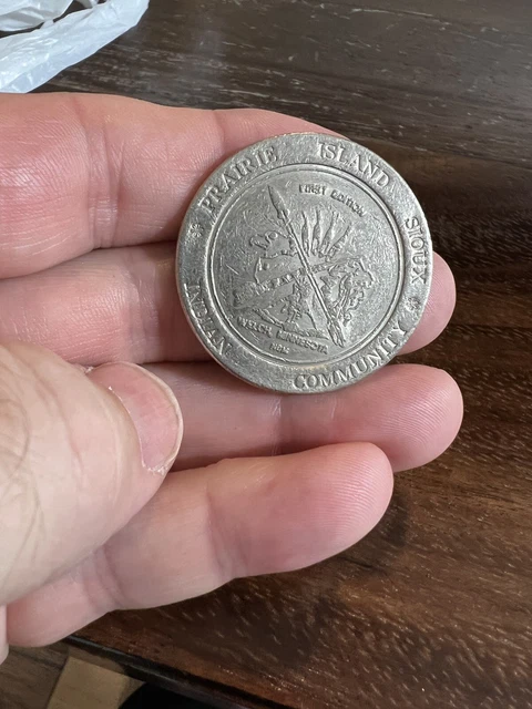 treasure island casino token Prairie Island $1 Token
