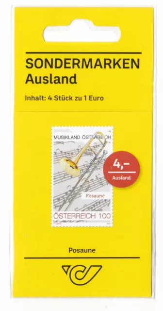 Ö.2022 ANK.Nr.:3646 BRIEFMARKENSET zu 4 Stück"Posaune"postfrisch**