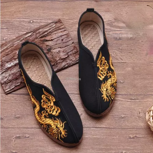 Chinese National Style Canvas Shoes Old Beijing Linen Casual Shoes Flat Shoes