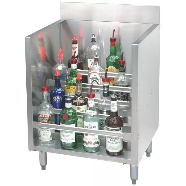 Advance Tabco 18"W 5-Steps Liquor Bottle Display Unit w/ (20) Bottle Capacity