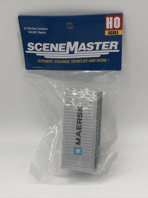 WALTHERS HO SCALE 20' Rib-Side Shipping Container Maersk - See ...