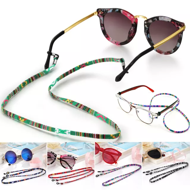 Occhiali da sole colorati fascia vetro per occhi catena occhiali da lettura supporto collo corda Au E