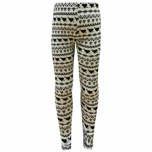 Leggings Bambine Cuore e Diamante Stampa Elasticizzato Lunghezza Intera