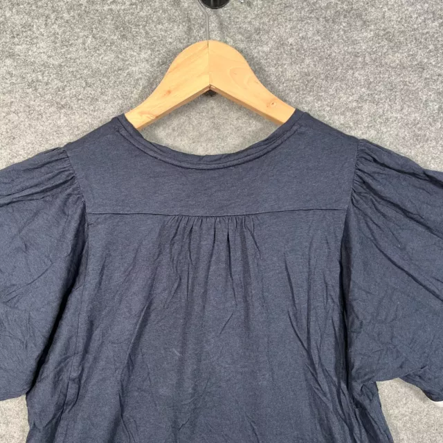 T-shirt CHLOE Top età 12 anni blu navy maniche corte stampa logo cotone 10