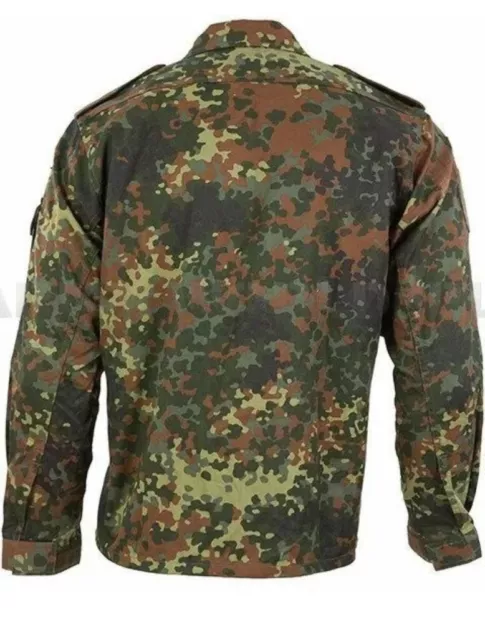 Army Shirt Genuine German Vintage Military Light Shirt Flecktarn Camo Free P&P 2