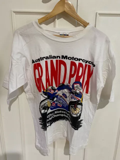 Rare 1989 Australian Motorcycle GP 500cc World Championship Tshirt Size M Honda